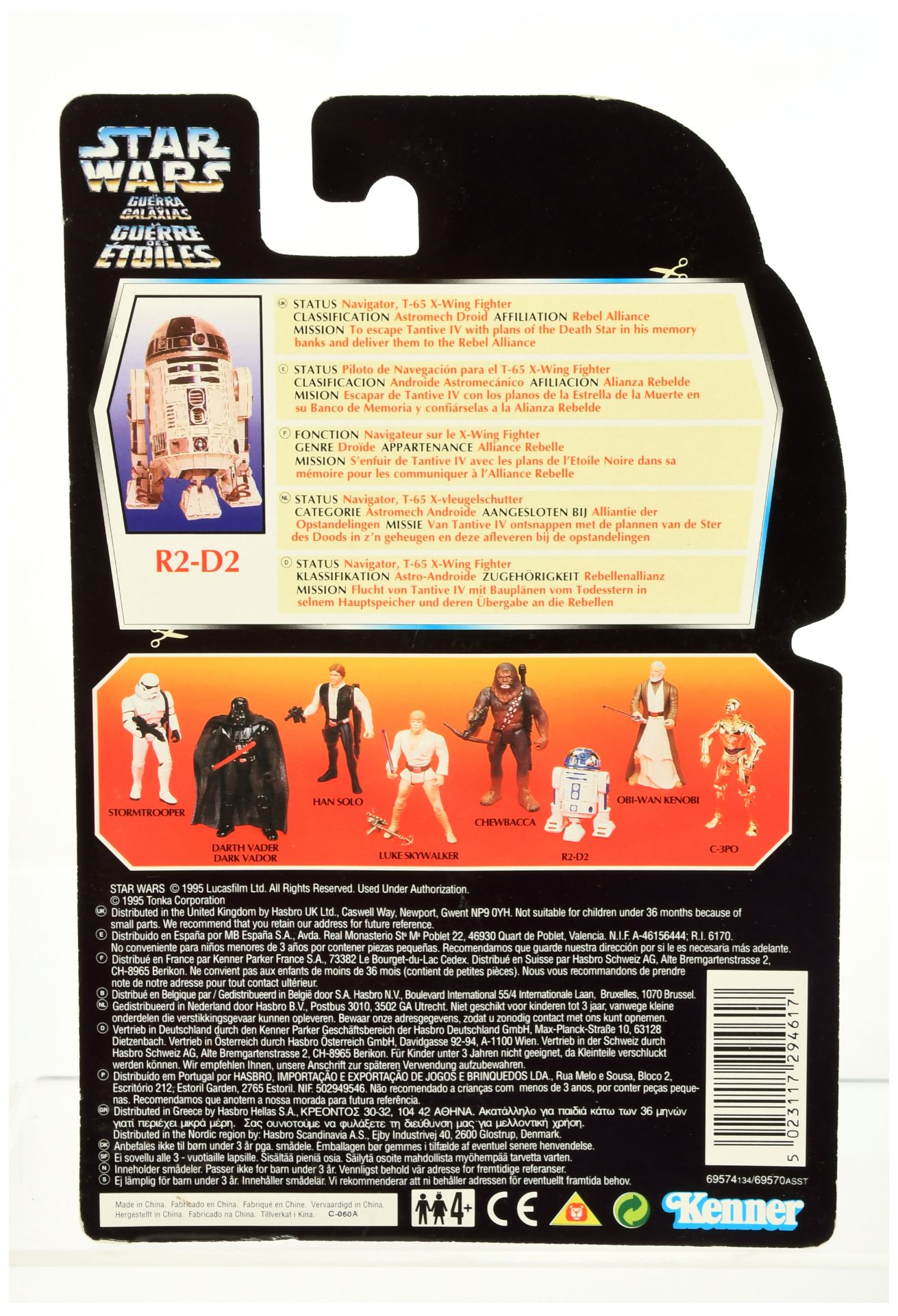 Kenner Star Wars The Power of the Force 2 Orange R2-D2 3 3/4" signed figure - Image 2 of 4