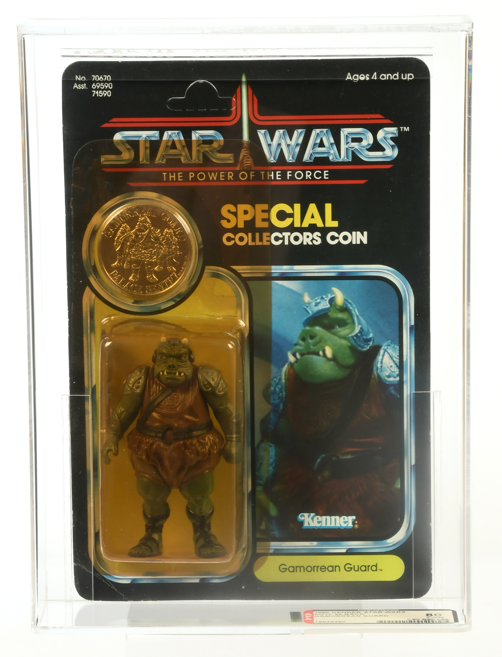 Kenner Star Wars vintage The Power of the Force Gamorrean Guard 3 3/4" figure, AFA Graded 80 Y-NM