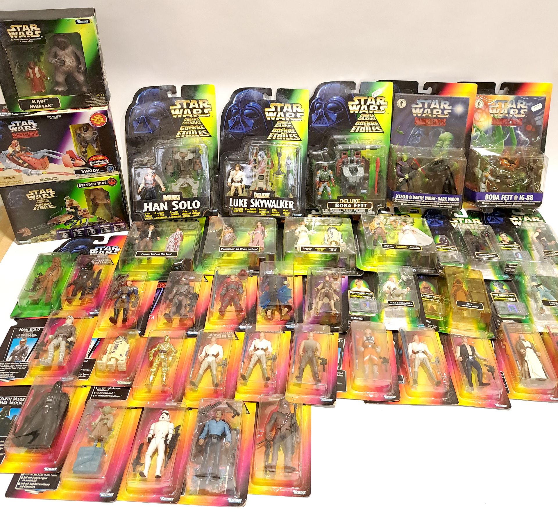 Quantity of Kenner & Hasbro Star Wars Carded Action Figures