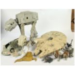 Quantity of Star Wars vintage Vehicles and Creatures