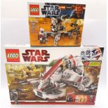 Lego Star Wars Republic Swamp Speeder #8091 & Elite Clone Trooper & Commando Droid Battle Pack #9488