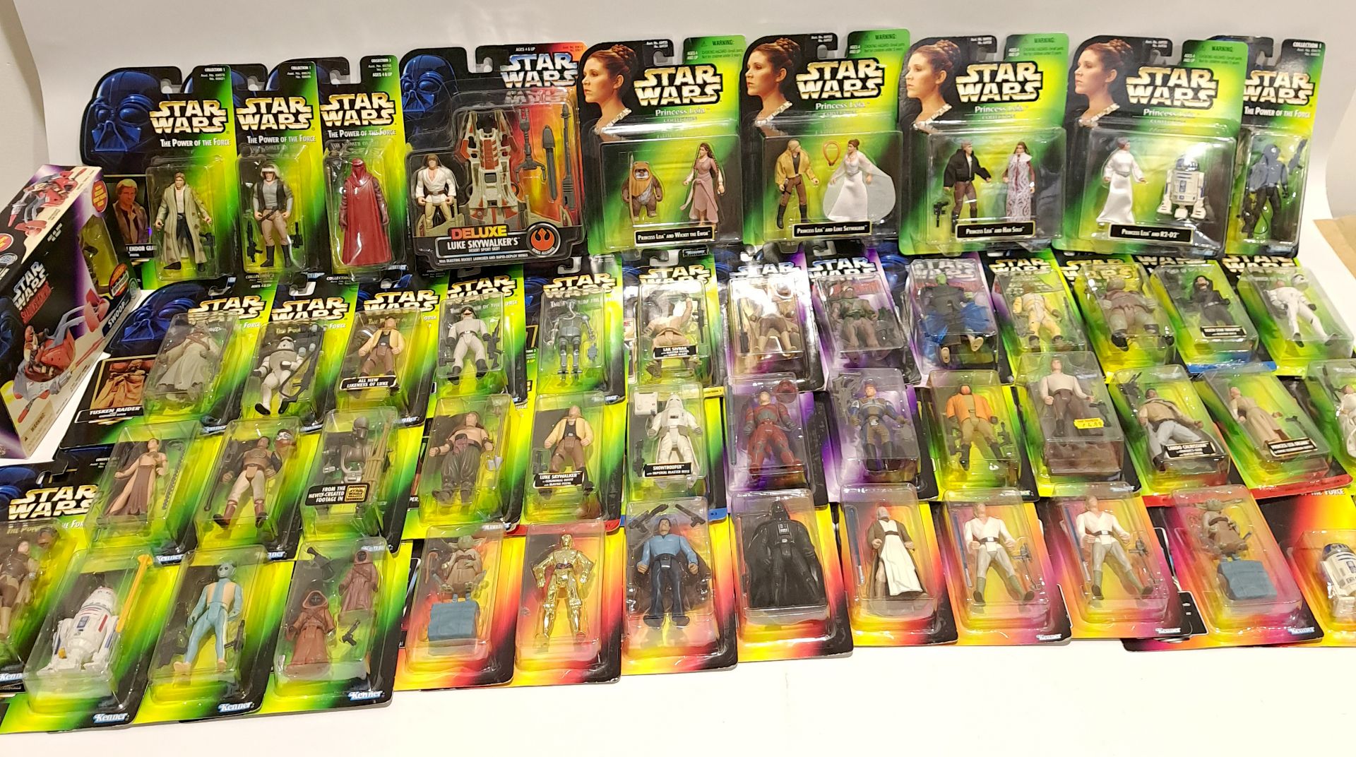 Quantity of Kenner Star Wars Carded Action Figures