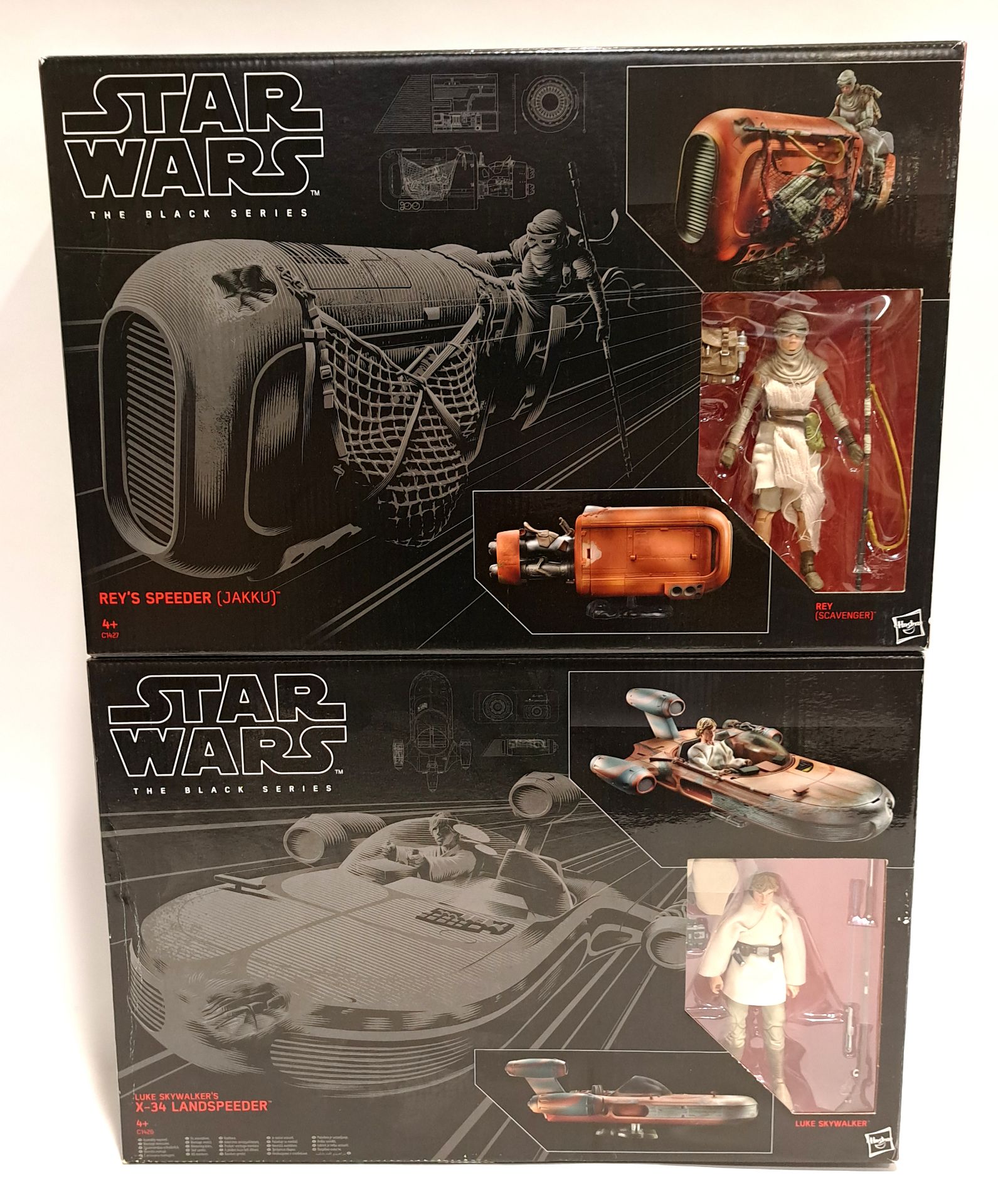 Hasbro Star Wars The Black Series Rey's Speeder (Jakku) & Luke Skywalker's X-34 Landspeeder