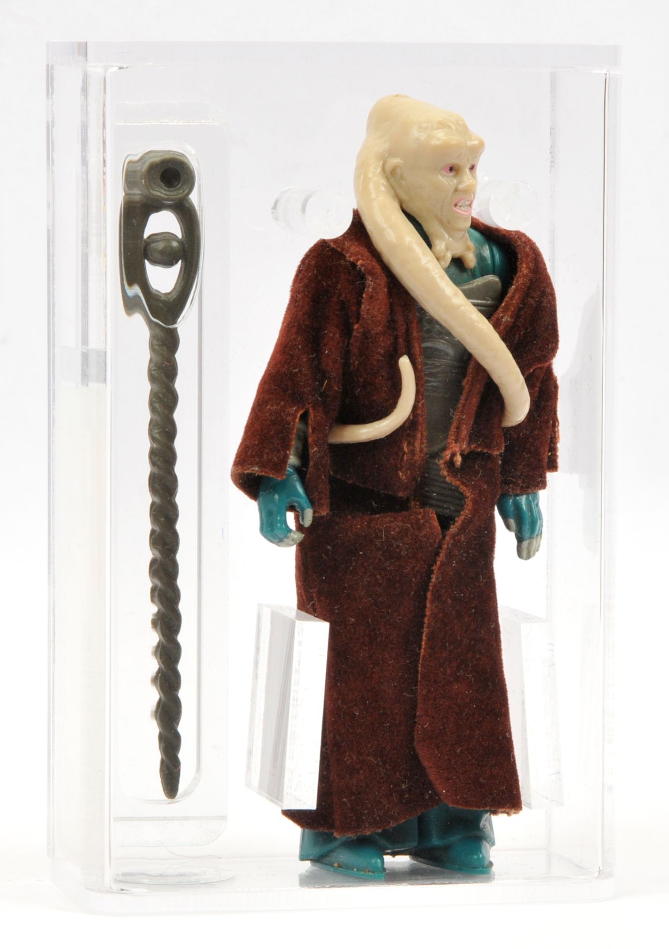 Lili Ledy Star Wars vintage Bib Fortuna Burgundy cape 3 3/4" figure, AFA Graded 80 NM, - Image 2 of 4