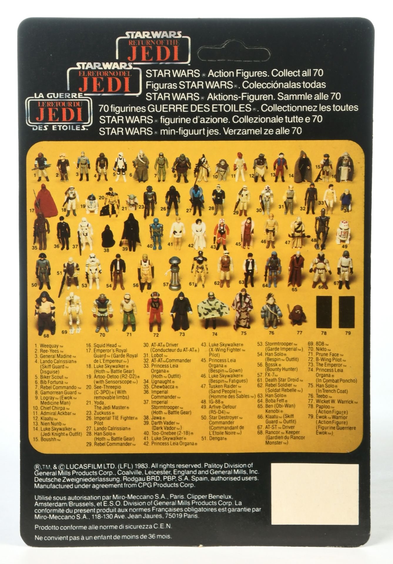 Palitoy Star wars vintage Return of the Jedi Tri-Logo 8D8 3 3/4" figure - Image 2 of 4