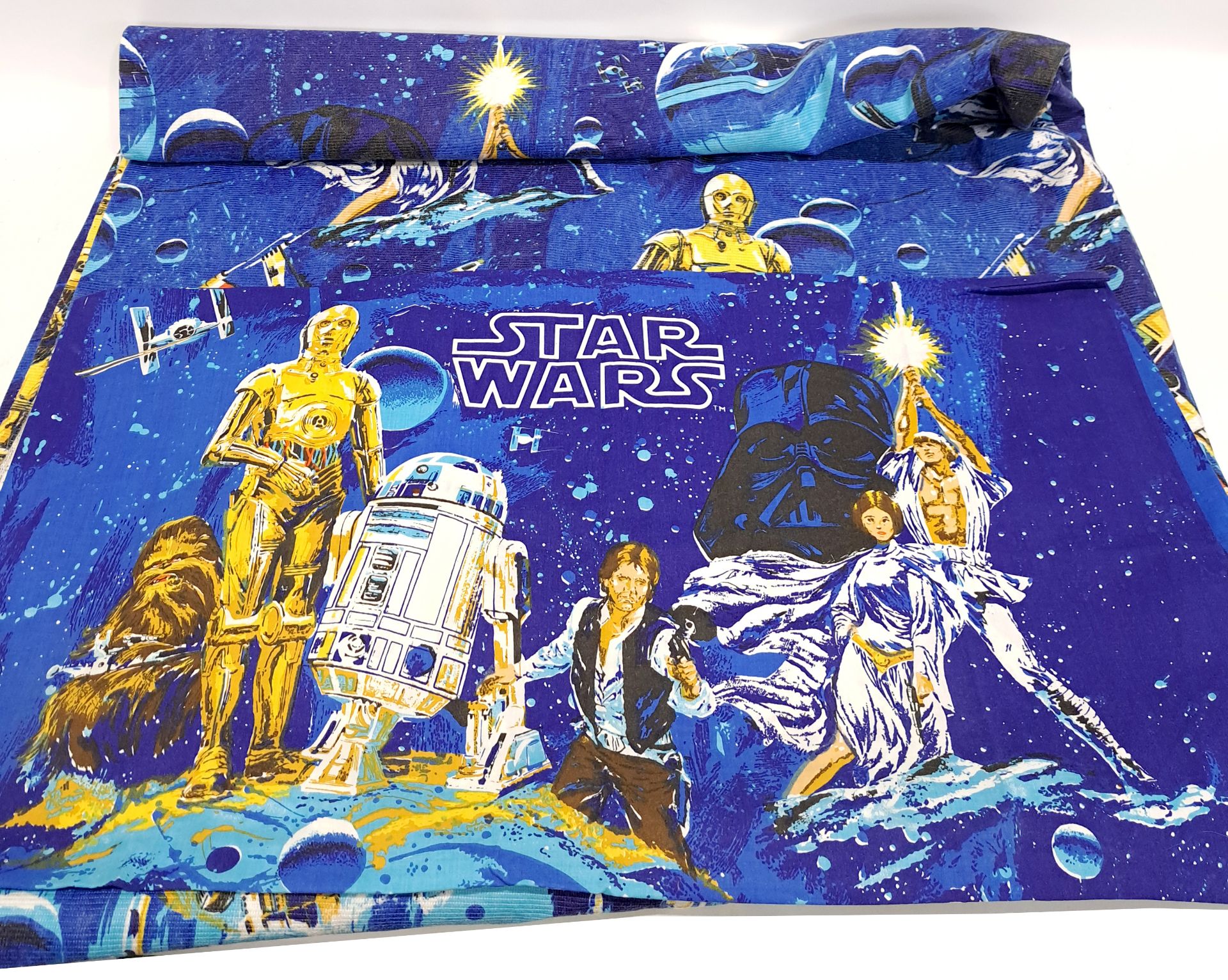 Star Wars 1977 Fitted Polyester Cotton Blend Twin Bed Blanket and Pillow Case.