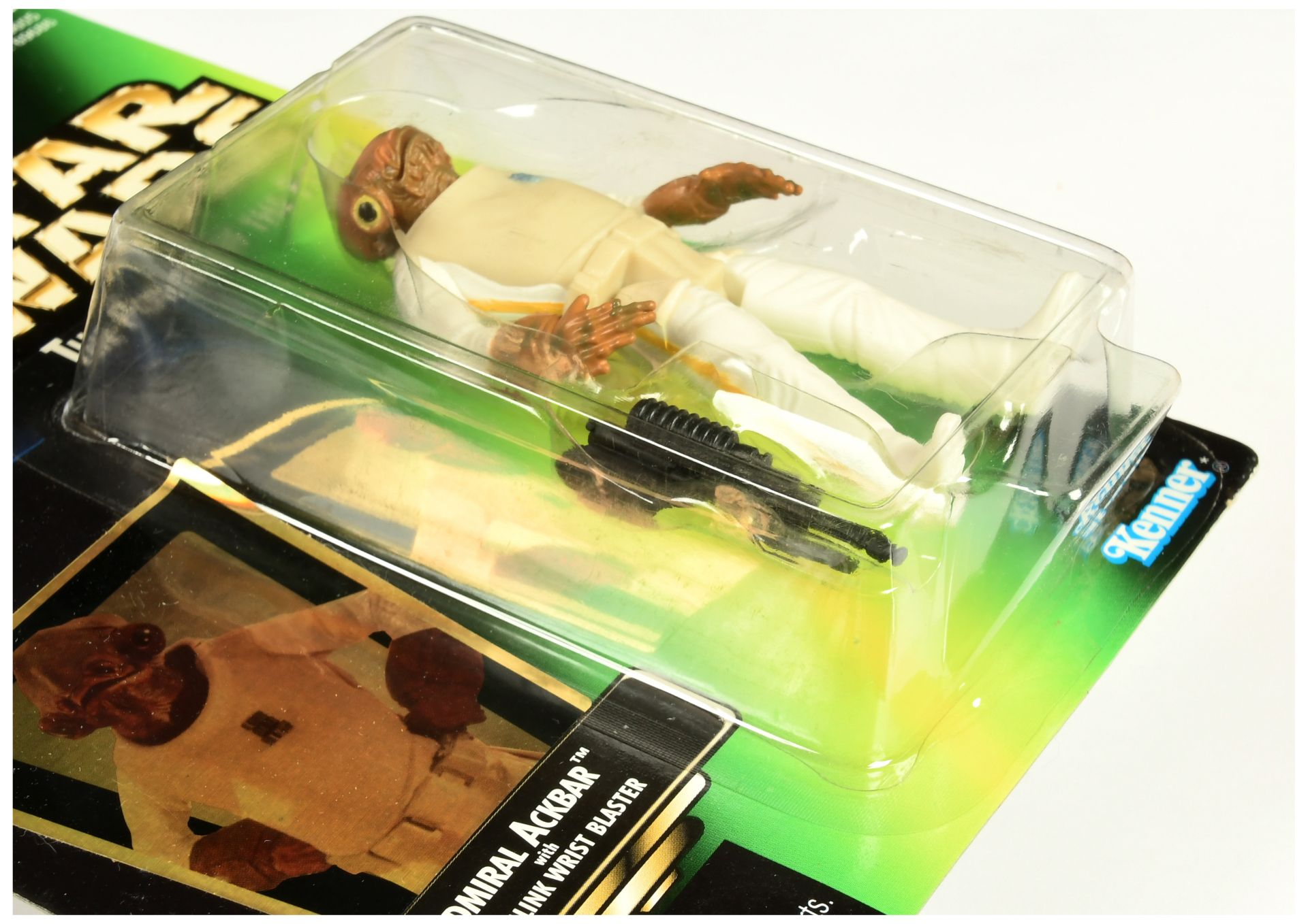 Kenner Star Wars The Power of the Force Green card Admiral Ackbar 3 3/4" signed figure - Image 3 of 4