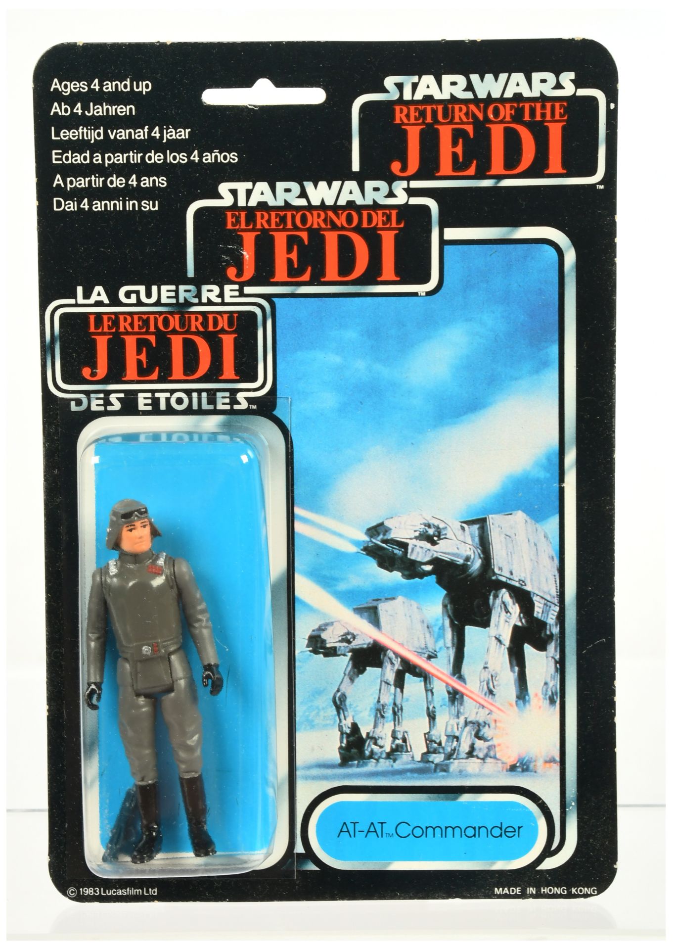 Palitoy Star Wars vintage Return of the Jedi Tri-Logo AT-AT Commander 3 3/4" figure