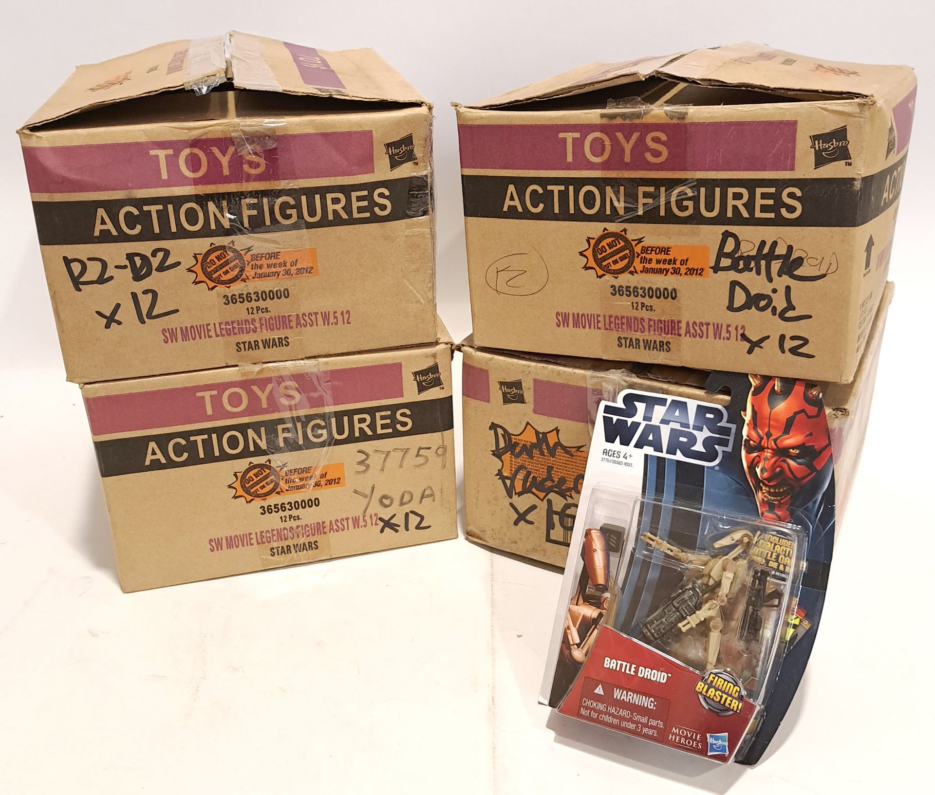 Hasbro Star Wars Movie Legends Action Figures within Trade Boxes x4