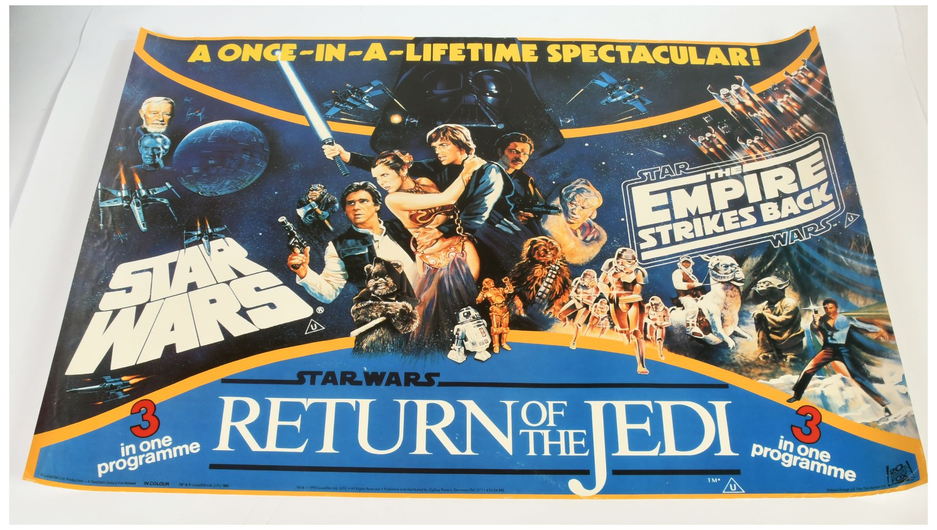 Star Wars Once-in-a-Lifetime Spectacular 3 in one programme German Zig Zag (1993) Film Poster