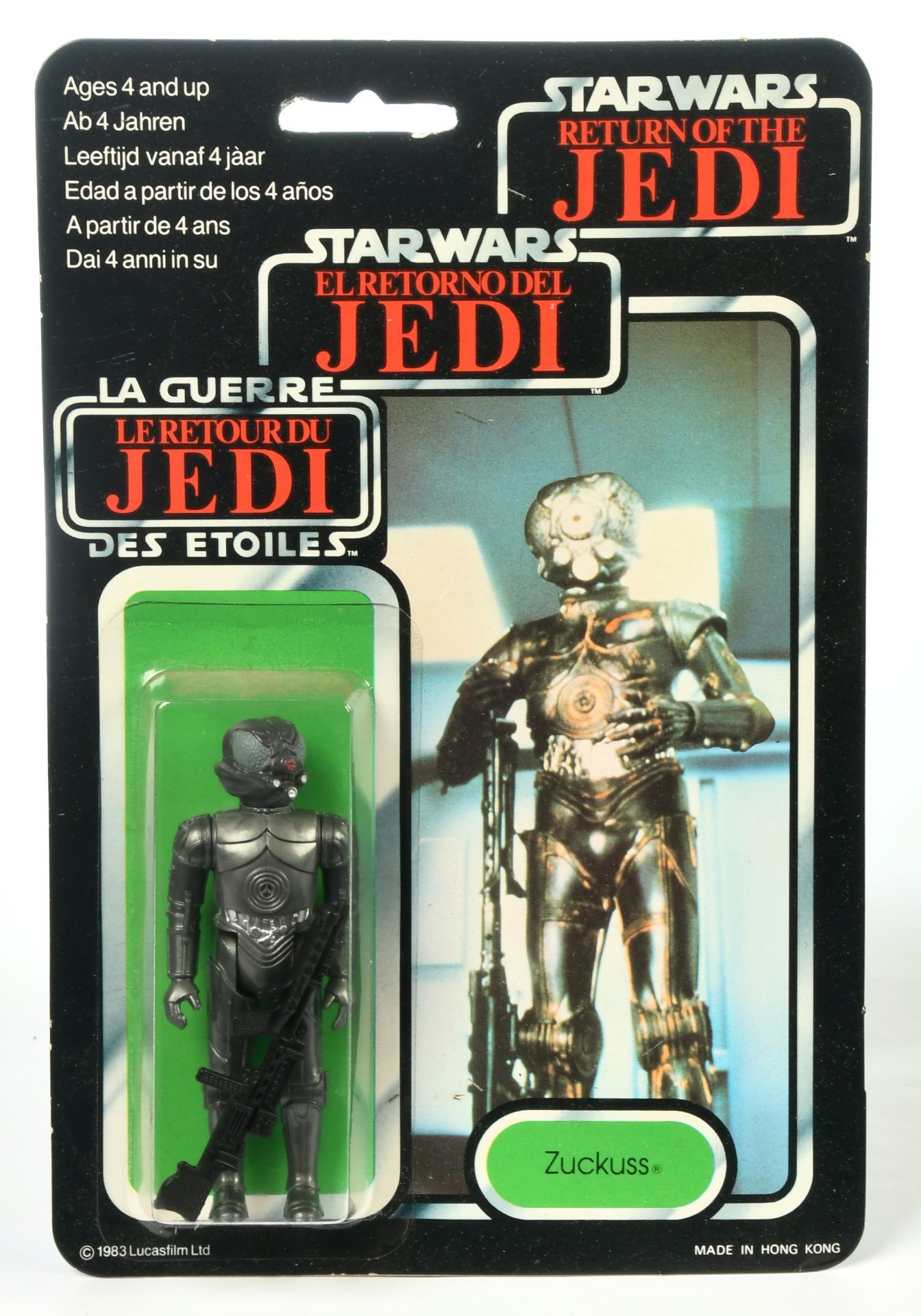 Palitoy Star wars vintage Return of the Jedi Tri-Logo Zuckuss 3 3/4" figure