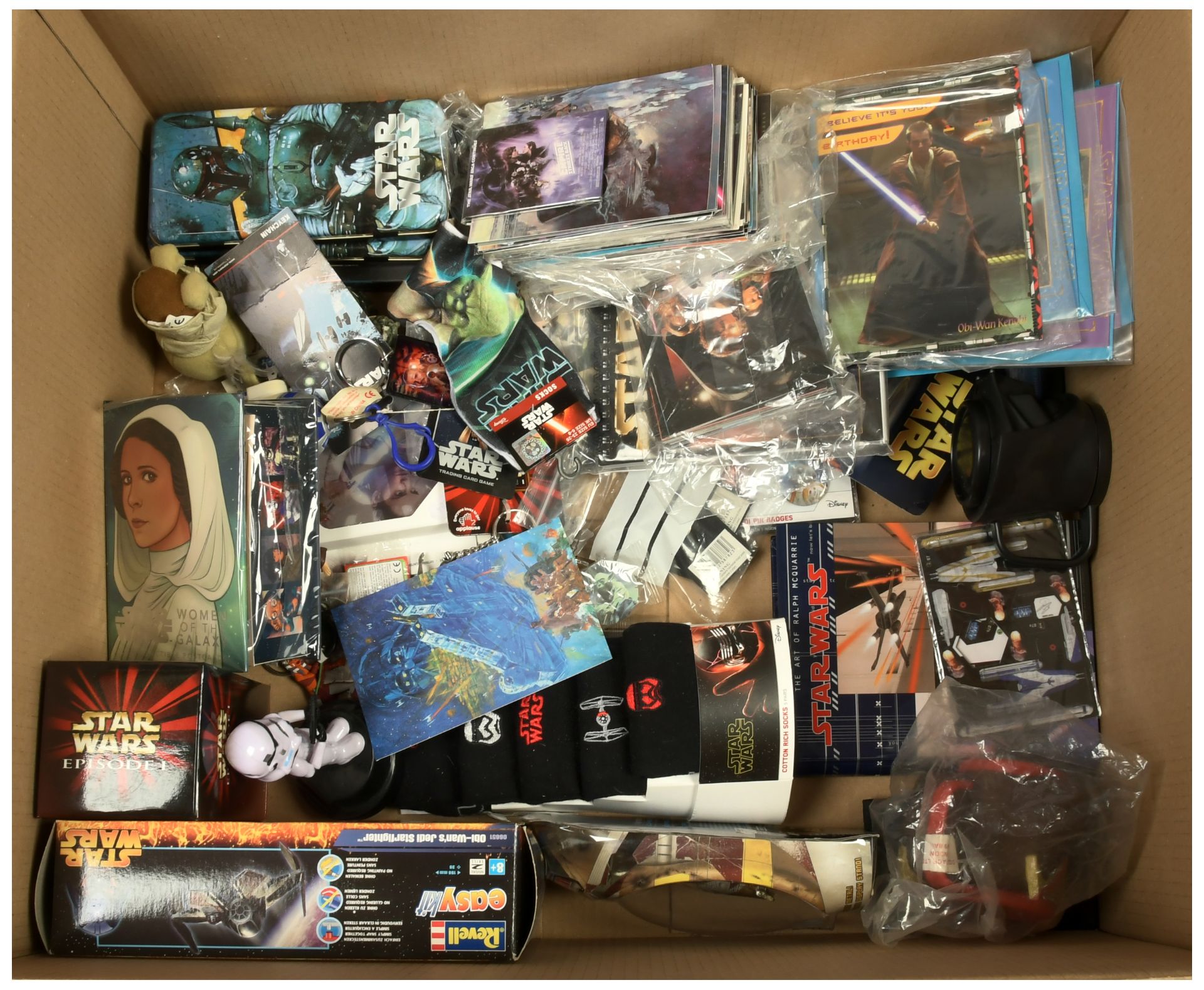 Selection of modern Star Wars collectables