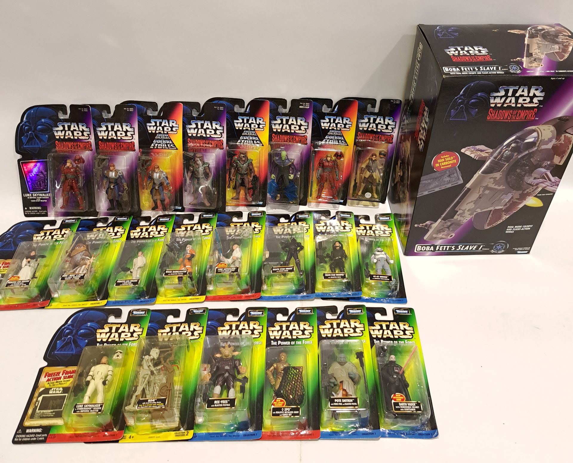 Quantity of Star Wars Power of the Force & Shadows of the Empire 3 3/4" Action Figures with Boba ...