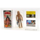 Popy Star Wars vintage The Empire Strikes Back Chewbacca 3 3/4" figure, UKG Graded 85%