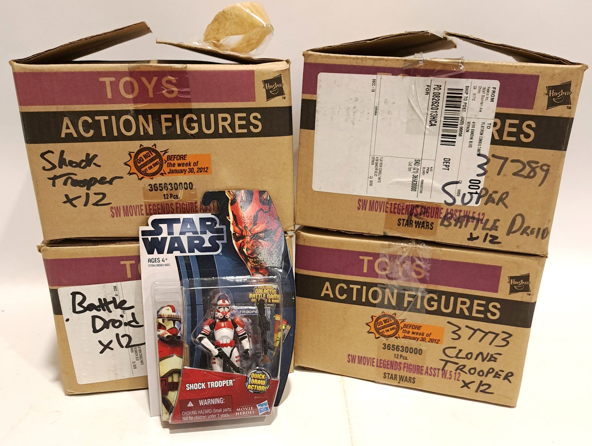 Hasbro Star Wars Movie Legends Action Figures within Trade Boxes x4