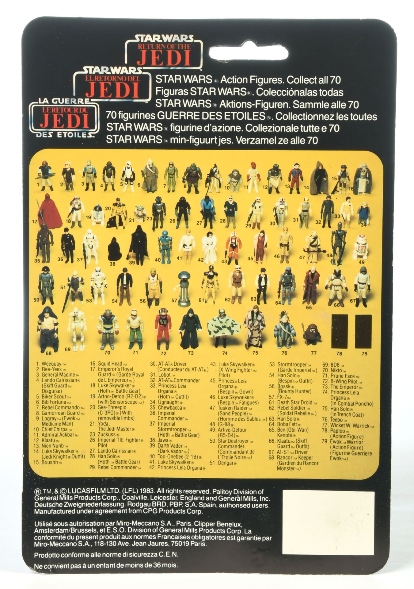 Palitoy Star wars vintage Return of the Jedi Tri-Logo Zuckuss 3 3/4" figure - Bild 2 aus 4