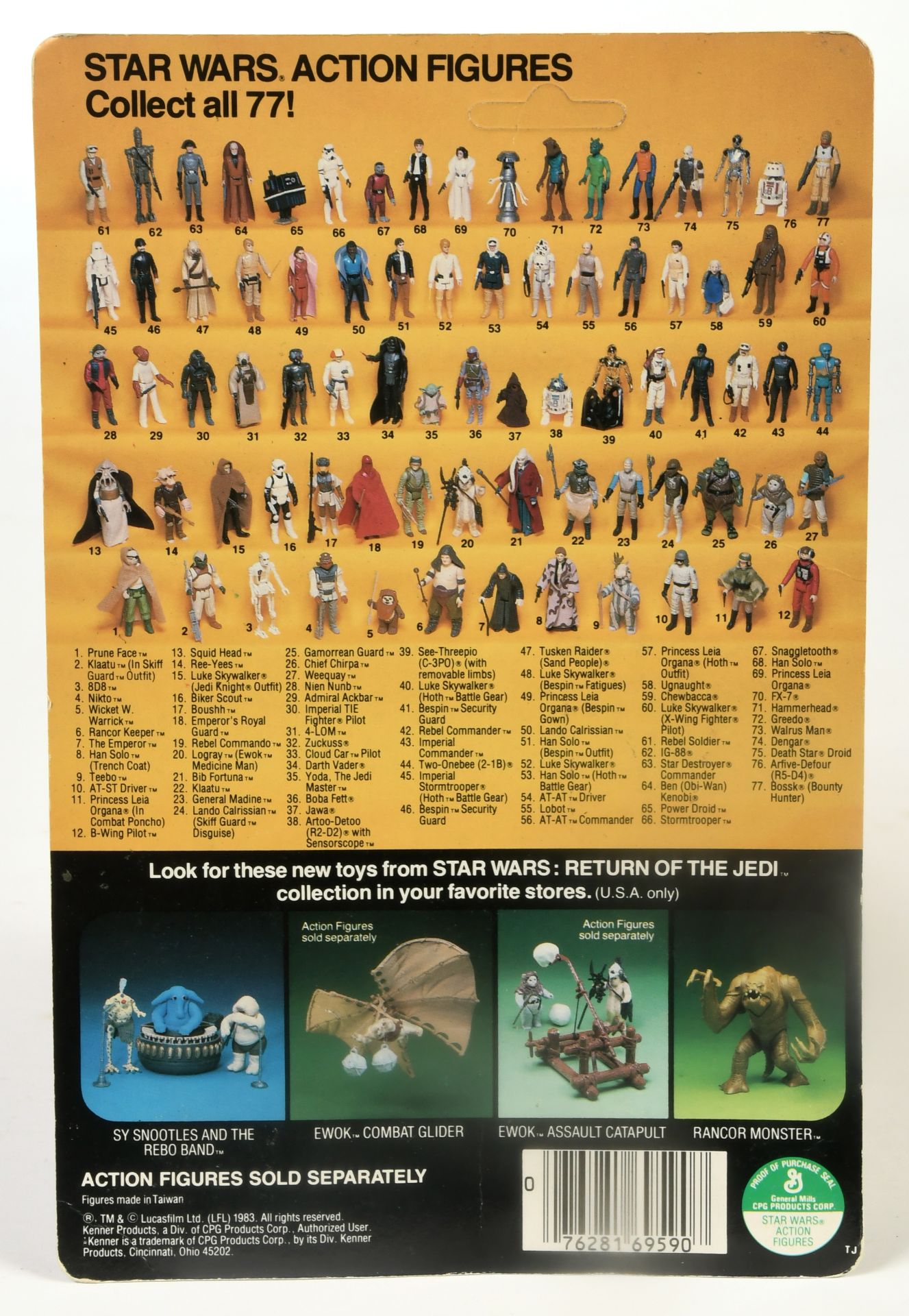 Kenner Star Wars vintage Return of the Jedi Ree-Yees 3 3/4" figure - Bild 2 aus 4