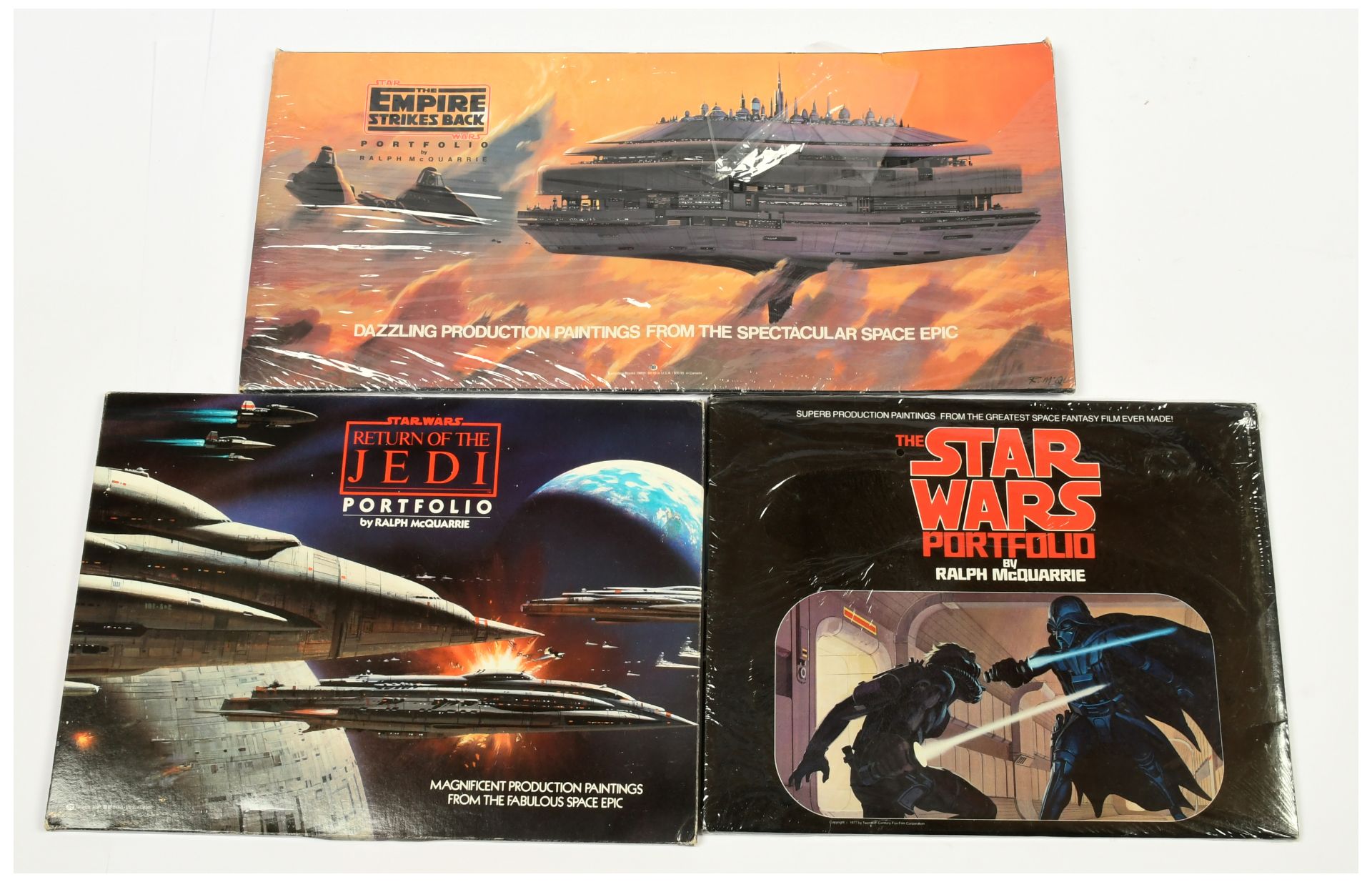  Ralph McQuarrie vintage Star Wars Portfolio's x 3