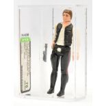 Kenner Star Wars Han Solo (Small Head) 3 3/4" AFA Grade 75 Action Figure. 