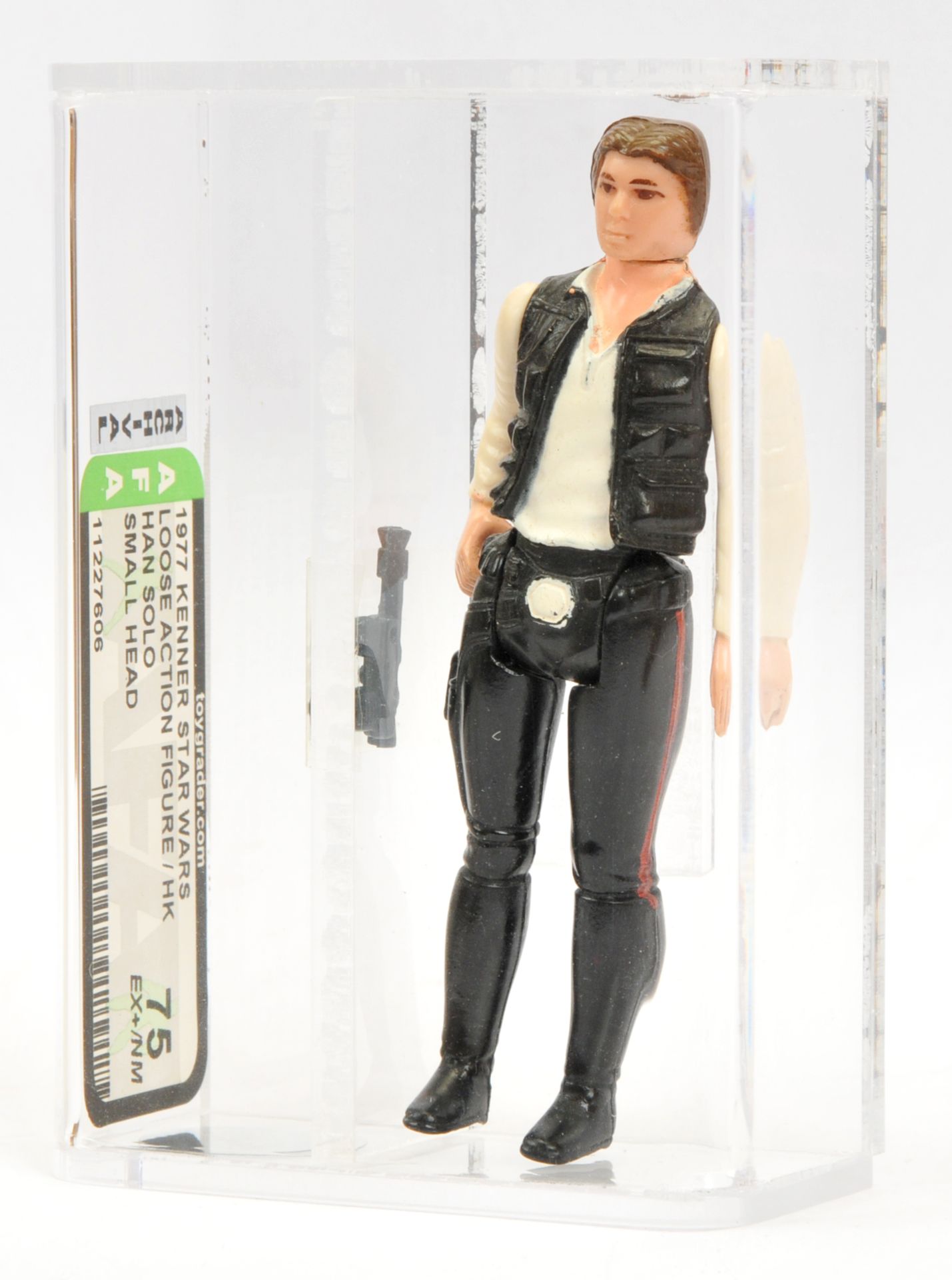 Kenner Star Wars Han Solo (Small Head) 3 3/4" AFA Grade 75 Action Figure. 
