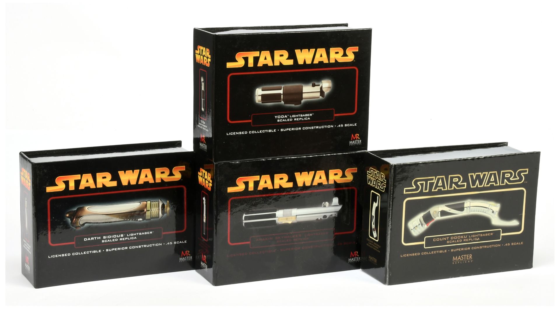 Master Replicas Star Wars 1:45 Scale Lghtsabers x 4