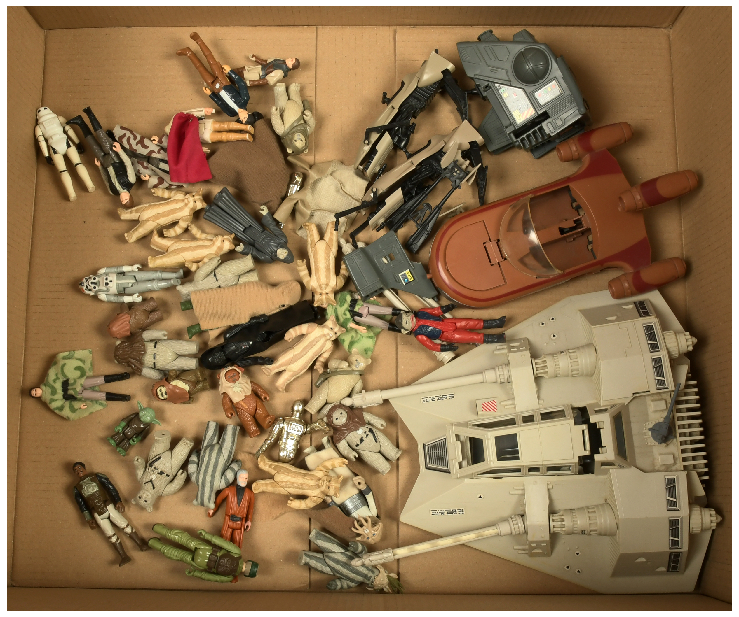 Selection of Kenner Star Wars vintage vehicles and 3 3/4" figures