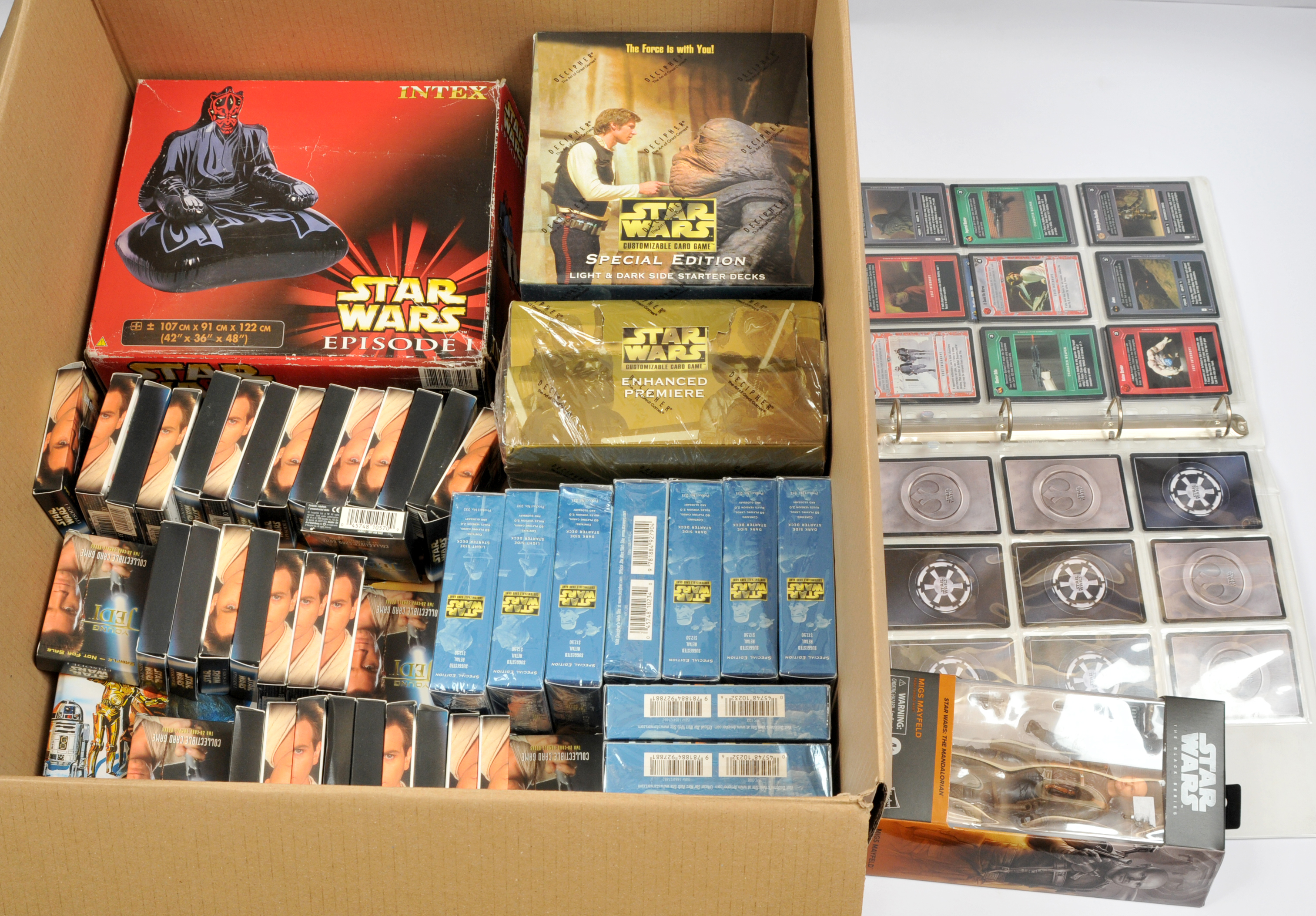 Large selection of Star Wars Customizable Card Game packs and full boxes