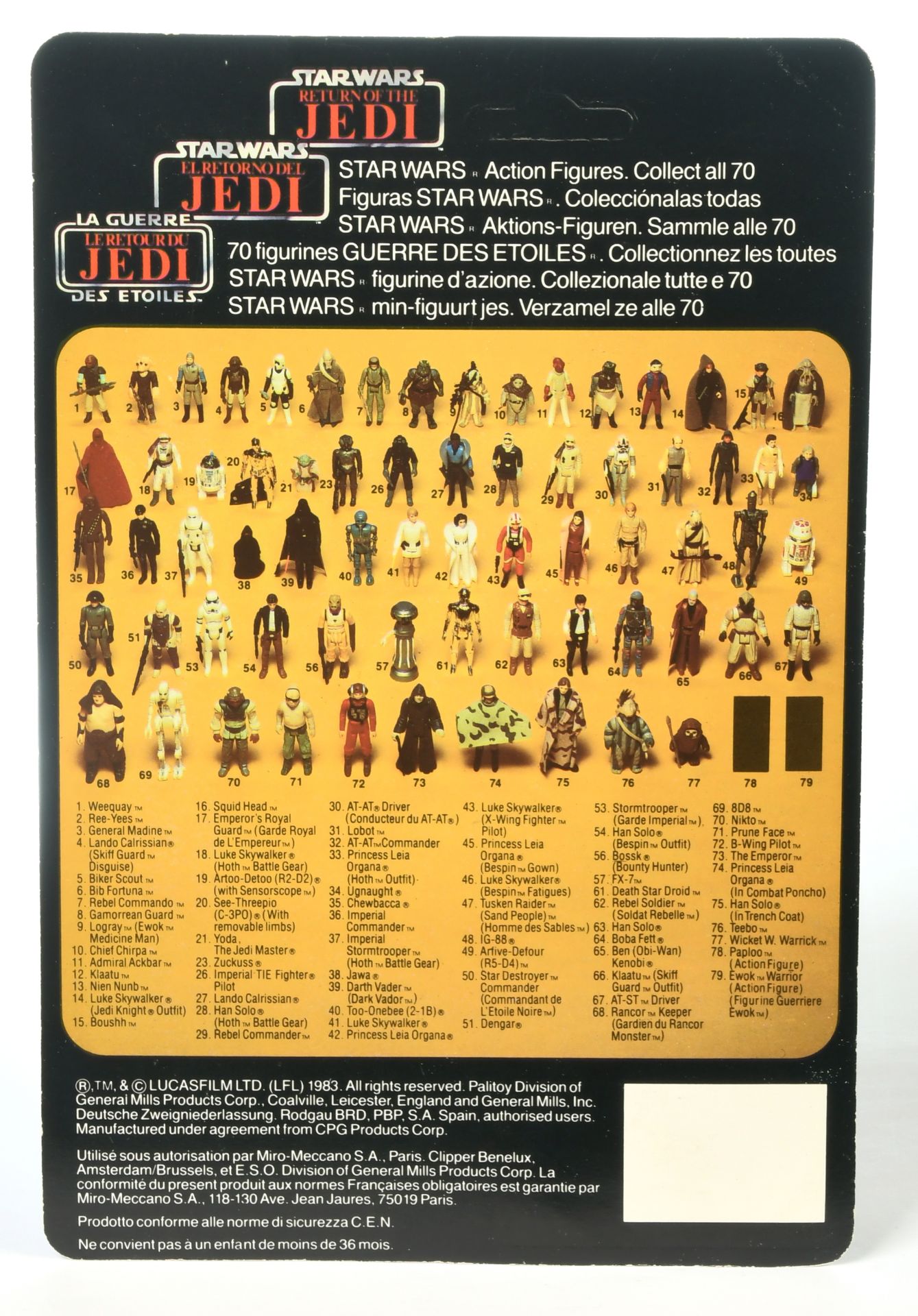 Palitoy Star wars vintage Return of the Jedi Tri-Logo FX-7 3 3/4" figure - Bild 2 aus 4