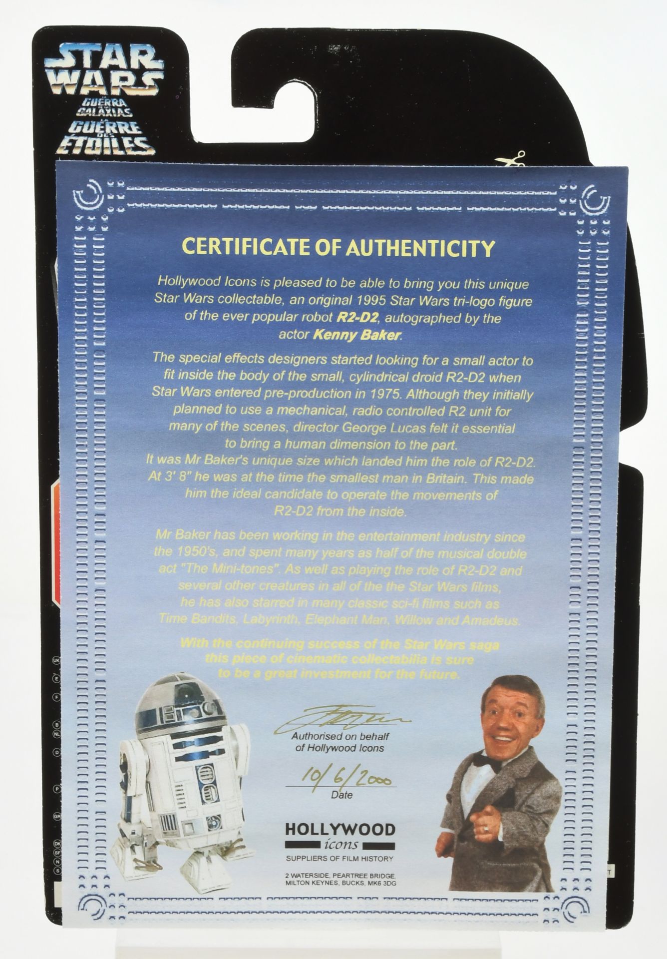 Hasbro Star Wars Power of the Force 2 R2-D2 3 3/4" figure SIGNED Kenny Baker - Bild 3 aus 5