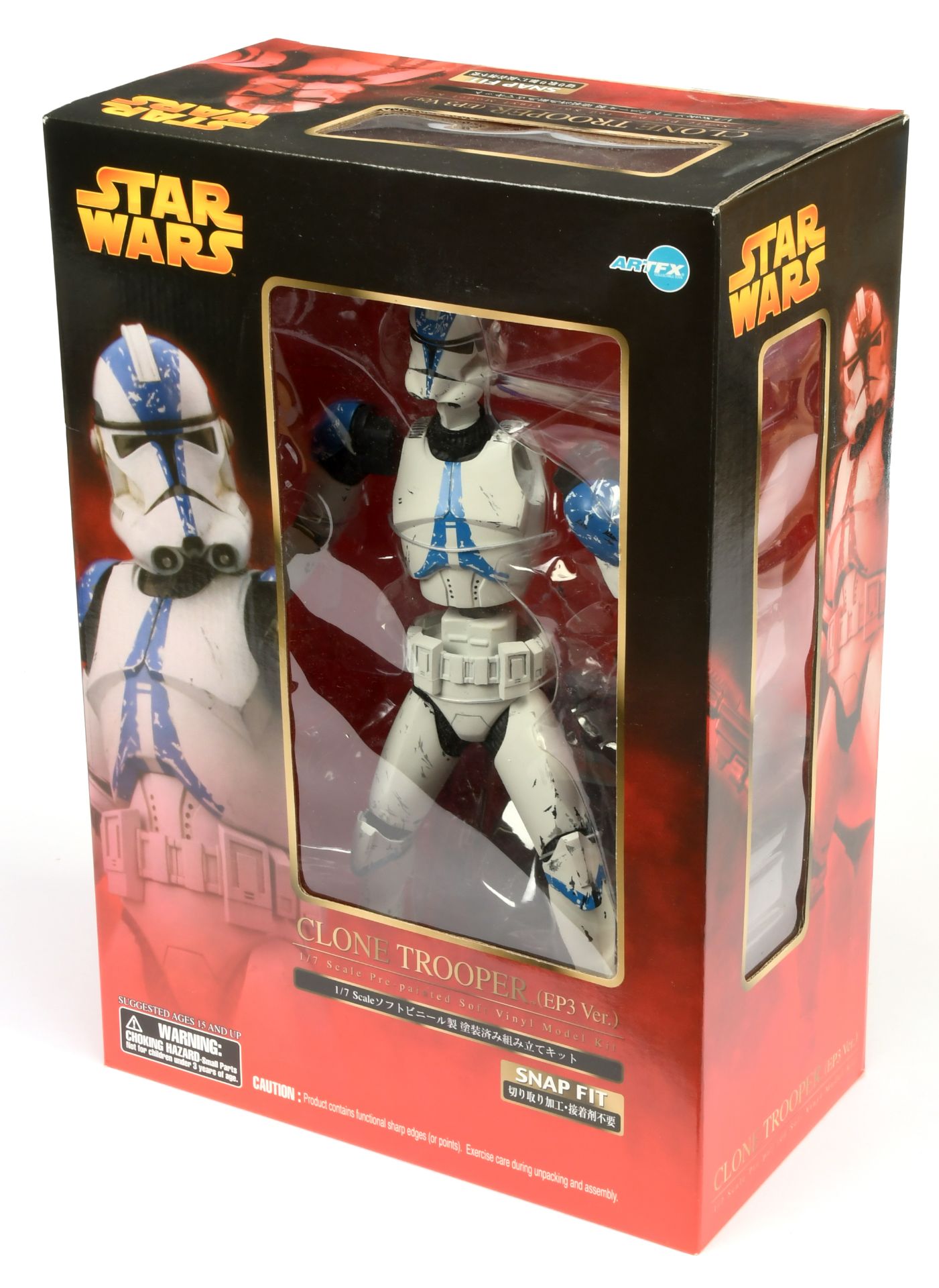 Kotobukiya ARTFX Star Wars Clone Trooper EP3 version 1:7 scale pre-painted soft vinyl model kit s...