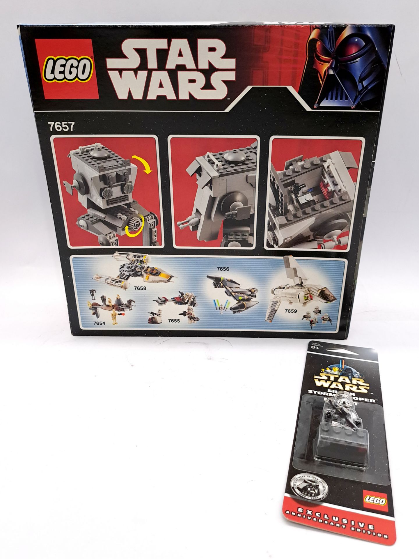 Lego Star Wars AT-ST #7657 & Silver Stormtrooper Magnet - Image 2 of 2