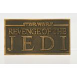 Star Wars Revenge of the Jedi Cast & Crew Brass Paper Weight