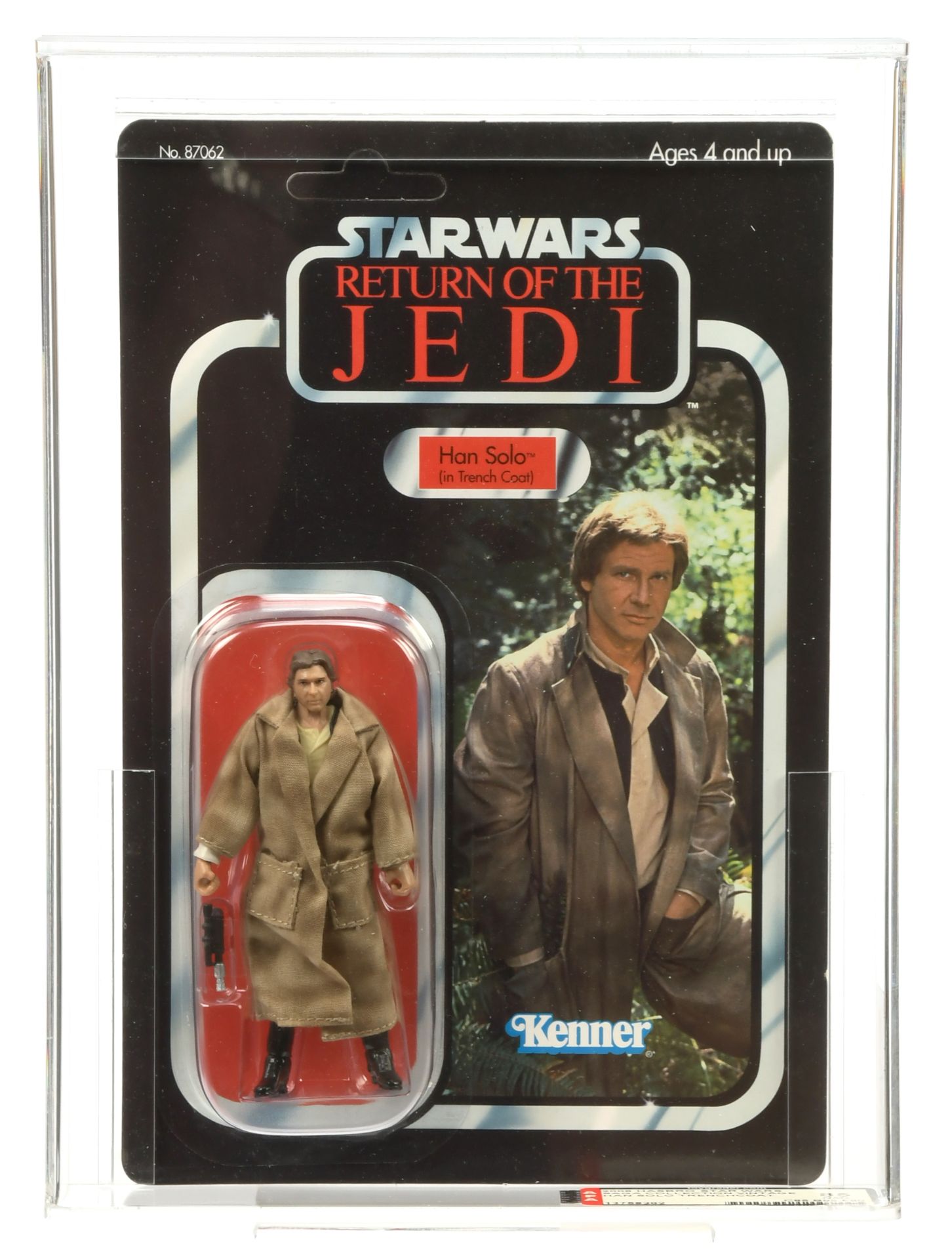 Hasbro Star Wars The Saga Collection Han Solo (In Trench Coat) AFA Graded 3 3/4 Action Figure