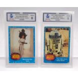 Topps Star Wars 1977 & 2019 MGC Graded Trading Cards X2