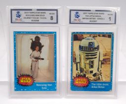 Topps Star Wars 1977 & 2019 MGC Graded Trading Cards X2