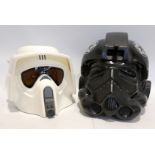 Don Post Star Wars TIE Fighter Pilot & Scout Trooper Helmets Dated 1997