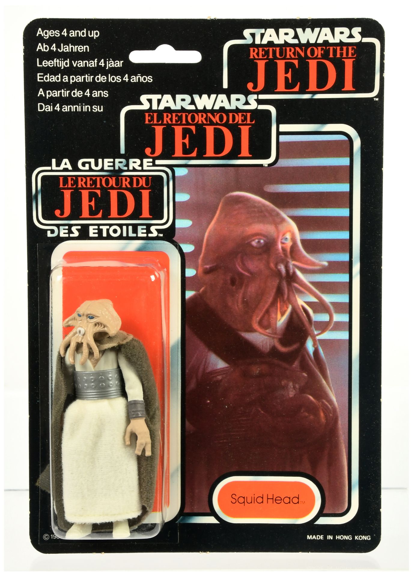 Palitoy Star Wars vintage Return of the Jedi Tri-Logo Squid Head 3 3/4" figure