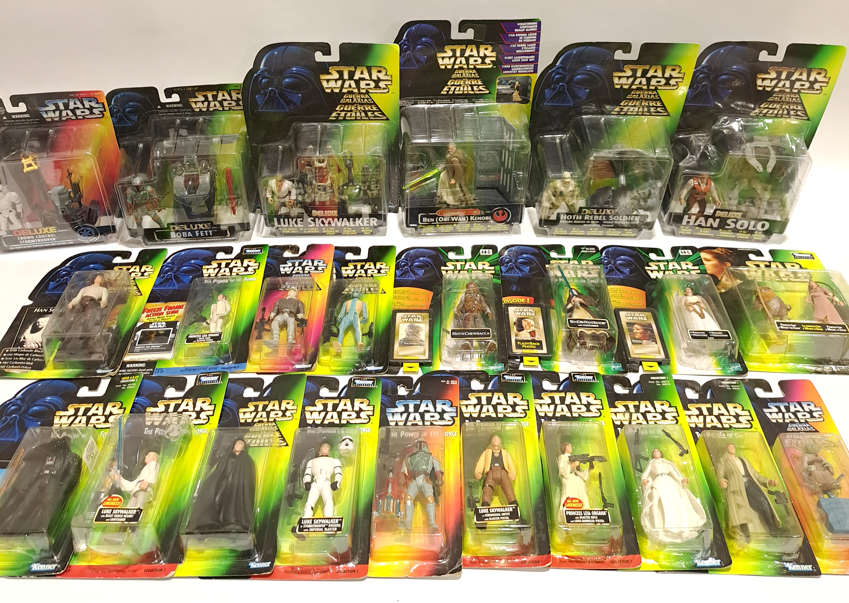 Quantity of Kenner Star Wars Carded Action Figures