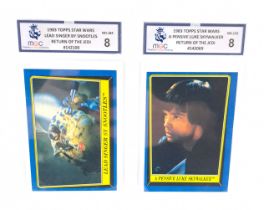 Topps Star Wars 1983 Return of the Jedi MGC Graded Trading Cards X2