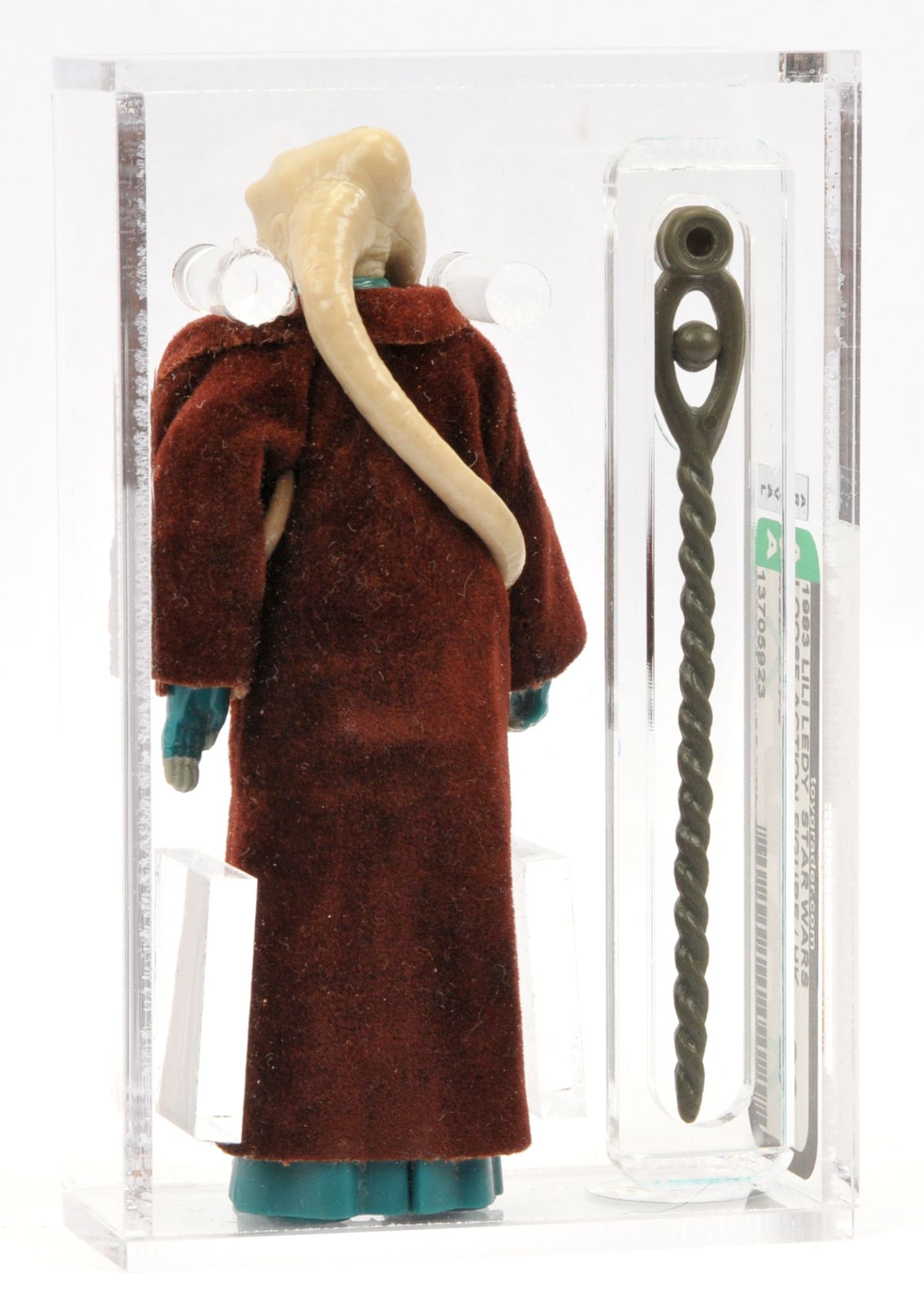 Lili Ledy Star Wars vintage Bib Fortuna Burgundy cape 3 3/4" figure, AFA Graded 80 NM, - Image 3 of 4