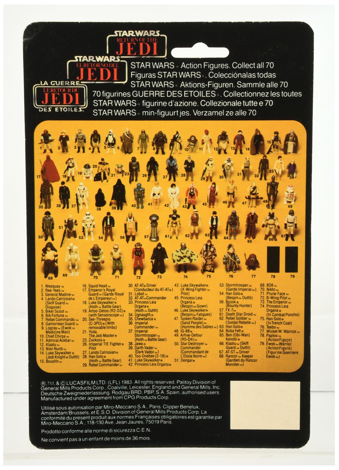 Palitoy Star Wars vintage Return of the Jedi Tri-Logo Chief Chirpa 3 3/4" figure - Bild 2 aus 4