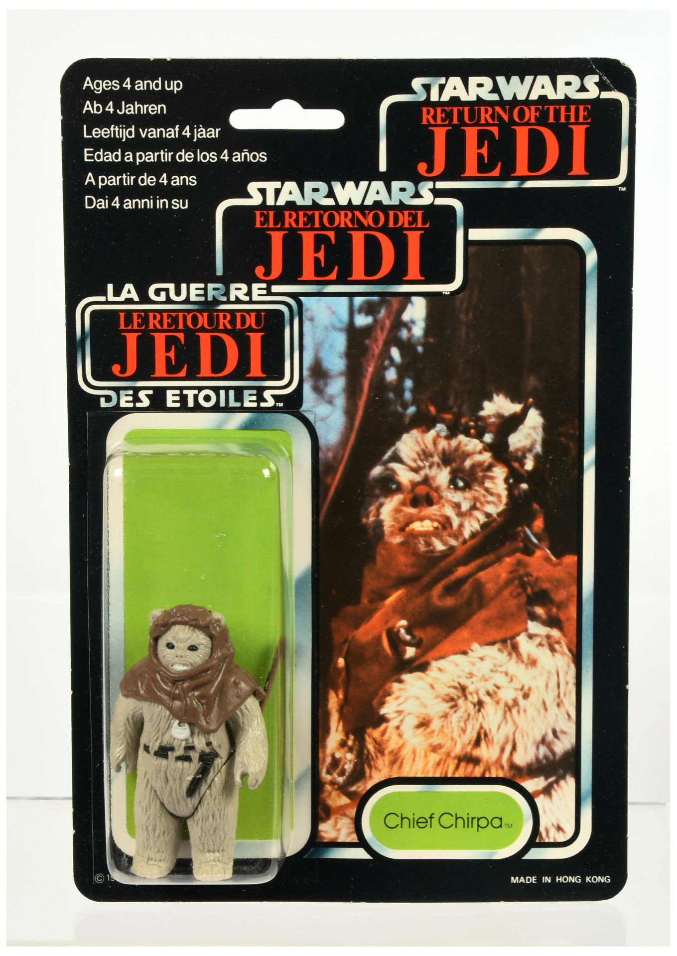 Palitoy Star Wars vintage Return of the Jedi Tri-Logo Chief Chirpa 3 3/4" figure