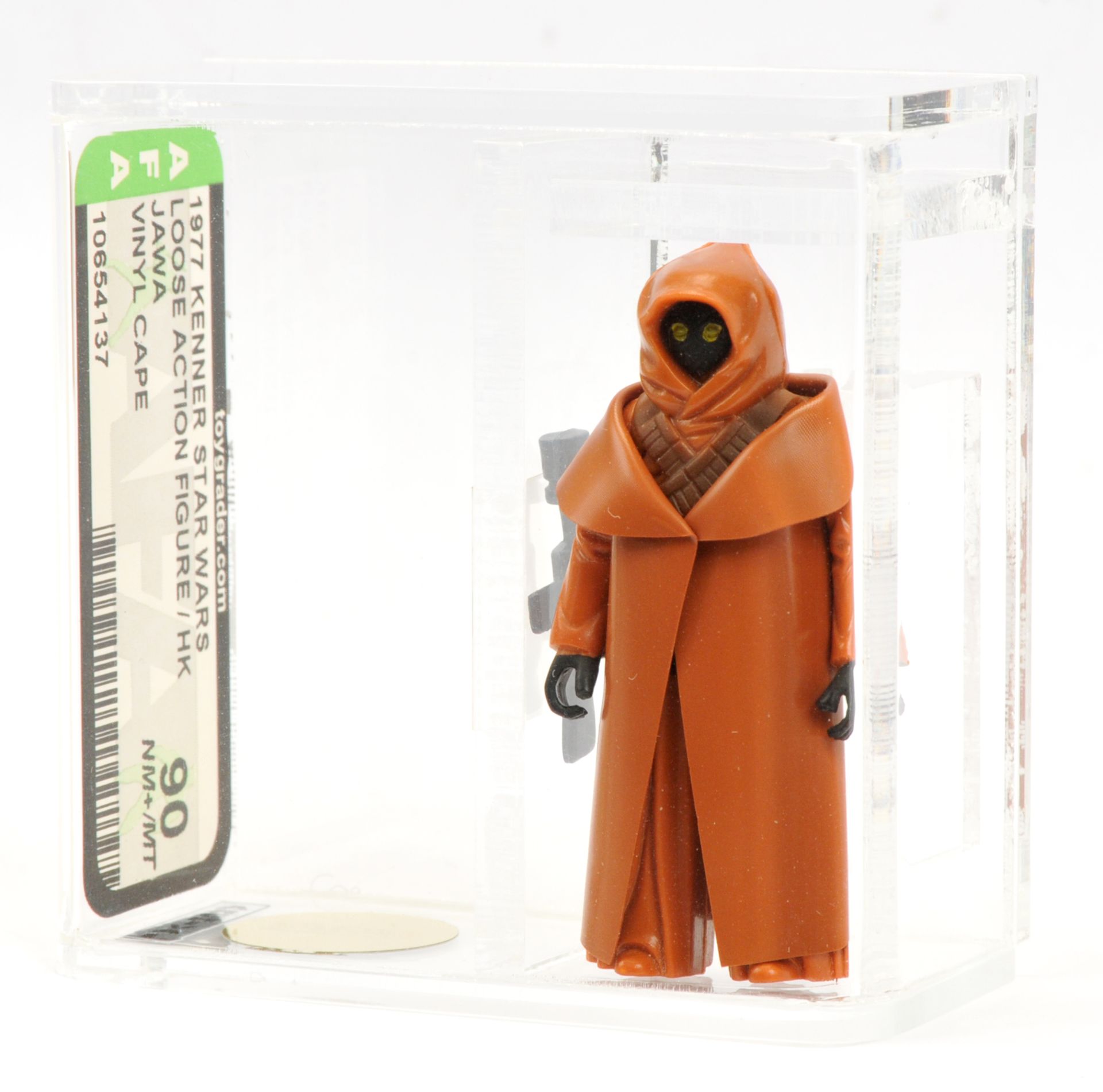 Kenner Star Wars vintage Jawa vinyl cape 3 3/4" figure, AFA Graded 90 NM+/MT