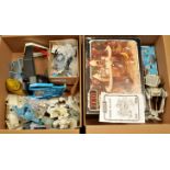 Kenner Palitoy vintage Star Wars collection of empty boxes, assorted playset parts, and others