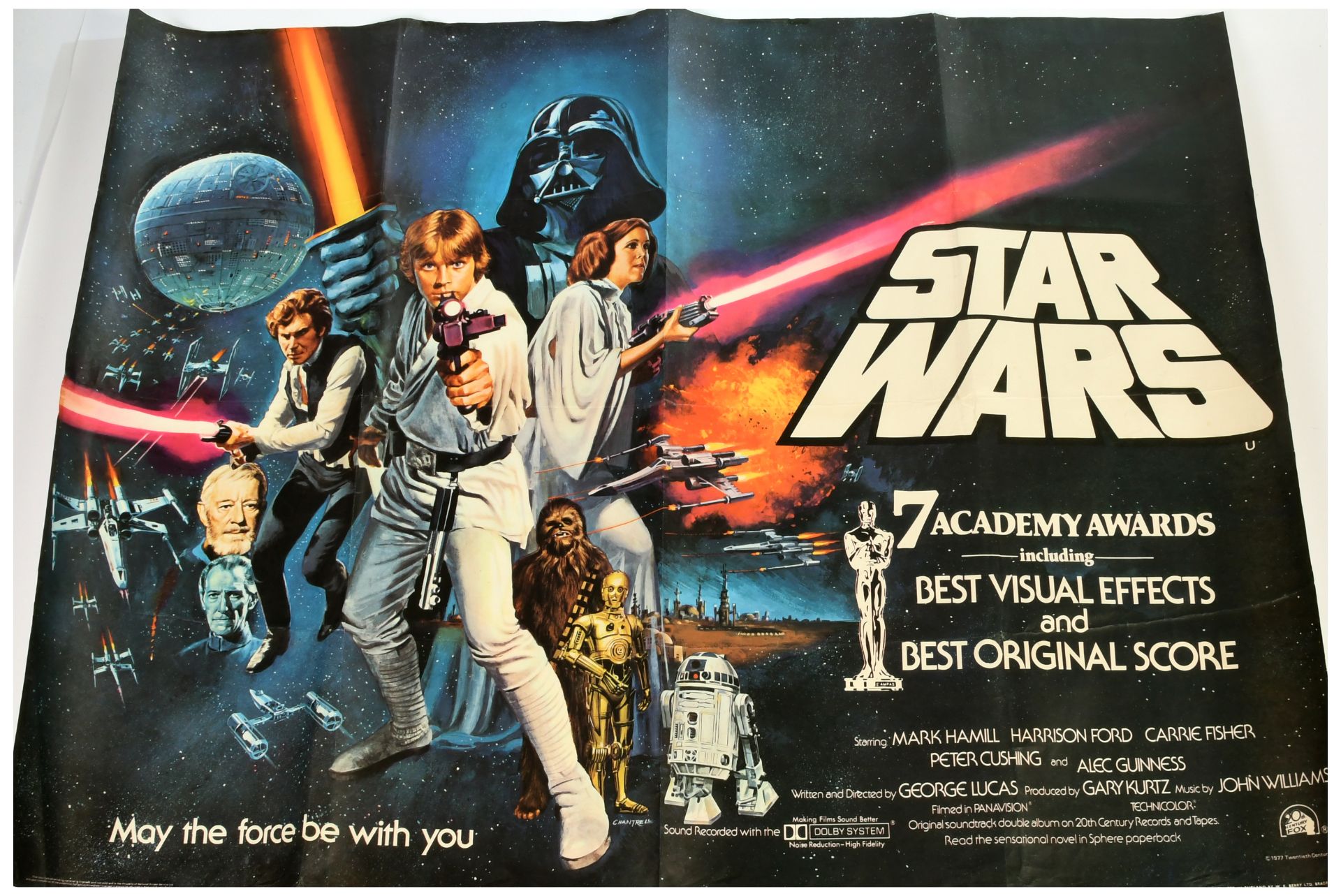 Star Wars 1977 Chantrell post-Oscar UK quad poster
