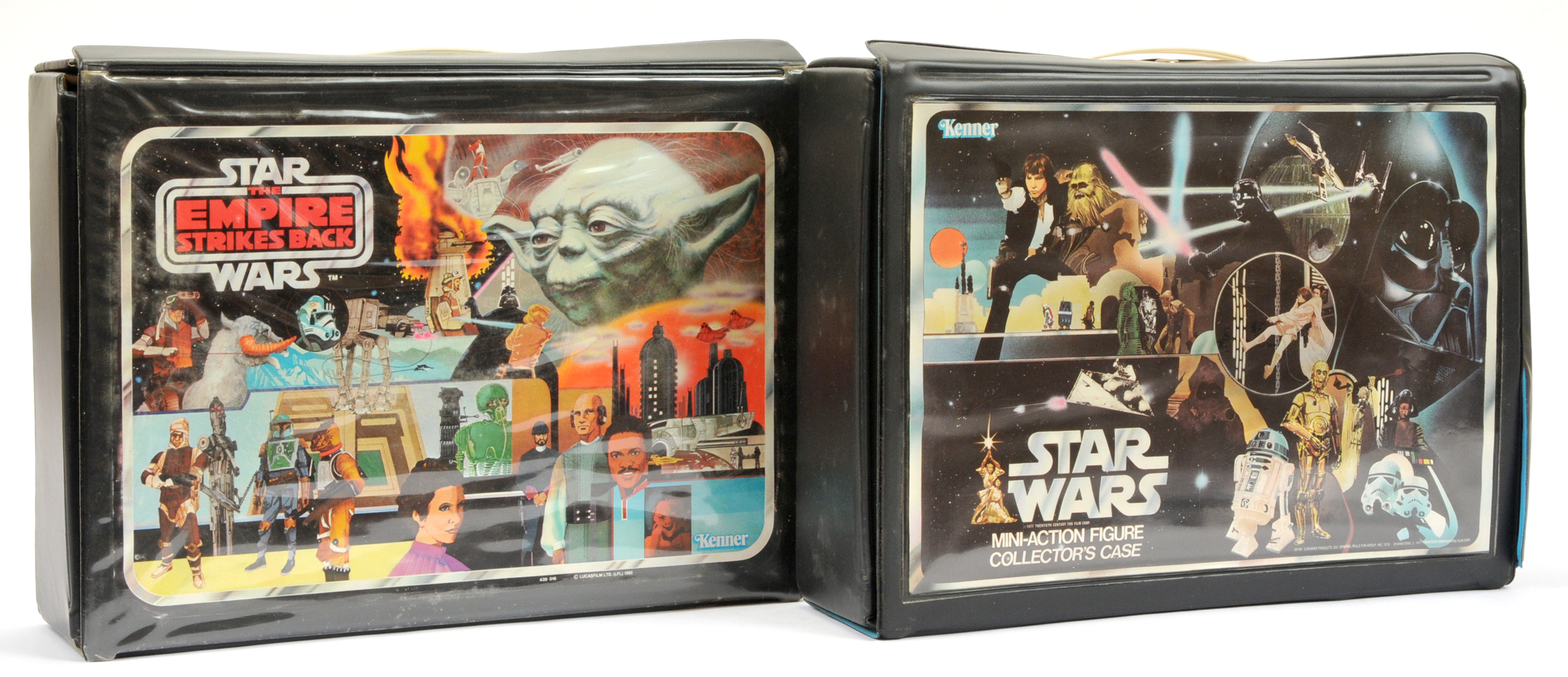 Kenner Star Wars vintage Mini-Action Figure Collectors Case x two