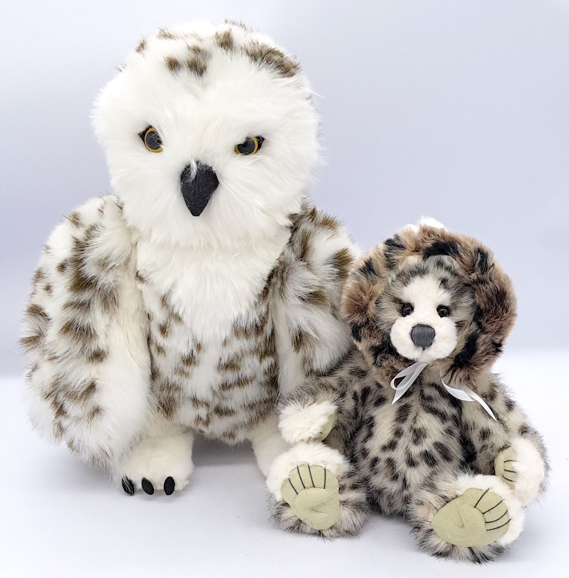 Charlie Bears pair: Skylar owl and Toboggan