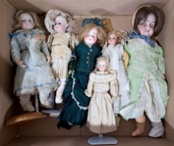 Vintage bisque dolls x 6