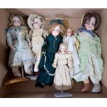 Vintage bisque dolls x 6