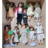 Vintage bisque dolls x 10